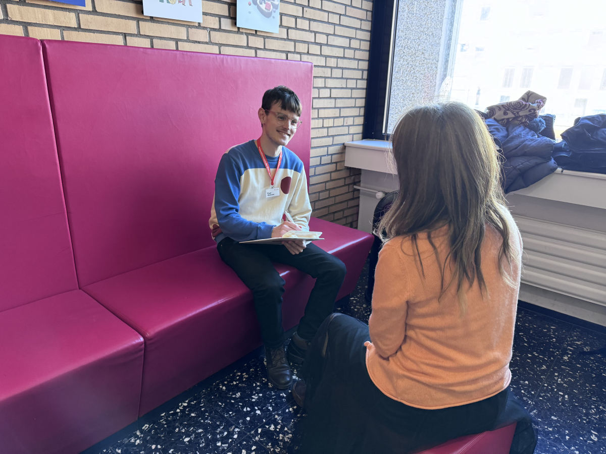 Foto aus einem Interview