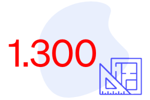 Illustration: 1.300 mit Geodreieck daneben (Symbolbild)